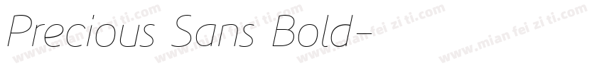 Precious Sans Bold字体转换